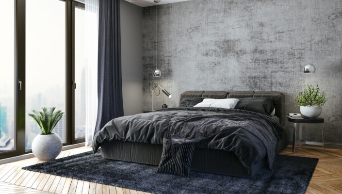 Peinture de couleur pour une chambre anthracite